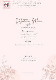 Menu 2 valentijn