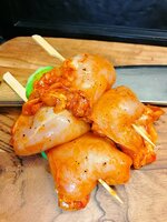 Saté de poulet mariné